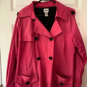Pink Chico’s Lightweight Short Trench